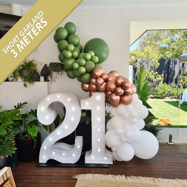 3m long balloon garland for hire in Perth